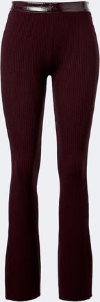 Courr&egrave;ges Courr&egrave;ges Ribbed-knit flared pants