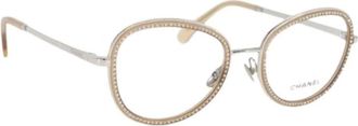 Chanel Pre-owned Accessories, female, Beige, Size: ONE SIZE Pre-owned Metal Sunglasses
