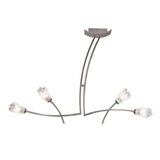 Netlighting Pietra Linear Pendant 2 Arm 4 Light G9 Polished Chrome in Silver