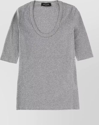 Fabiana Filippi cotton dress round neck three quarter sleeves