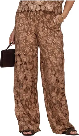 Amaya Amsterdam Broeken, Dames, Bruin, XL, Polyester, Mitch Pants