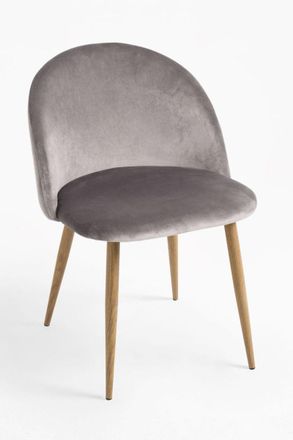 Regalos Miguel Regalos Miguel - Packs Sillas Comedor - Pack 2 Sillas Vint Terciopelo - Gris