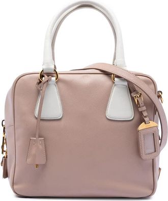Prada Pre-owned Prada Small Bicolor Saffiano Square Bauletto Satchel Ladies NS60YQTDRG4YOE5D