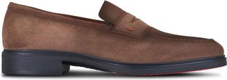 Santoni suede loafers - Brown