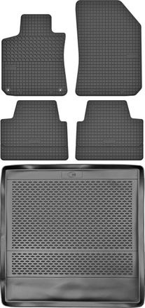 OEM Juego De Alfombrillas De Goma Para Peugeot 308 Ii Sw / Kombi (2013-2021) + Alfombrilla Para El Maletero