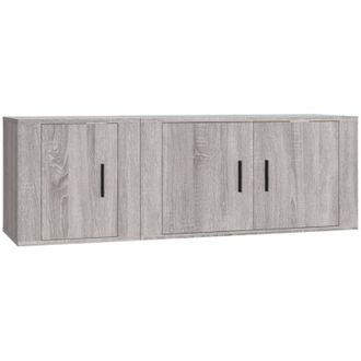 vidaXL Vidaxl - Set De Muebles Para Tv 2 Pzas Madera Contrachapada Gris Sonoma