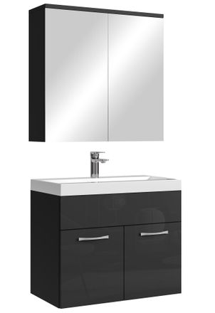 Badplaats Conjunto De Muebles De Ba&ntilde;o Montreal 01 60 Cm - Negro Alto Brill