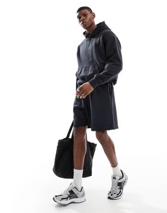 Nike Solo - Pantaloncini nero slavato in spugna con logo