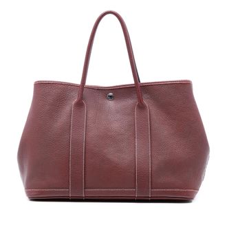 Herm&egrave;s Pre-owned Womens Negonda Garden Party 36 - Dark Red Leather - One Size