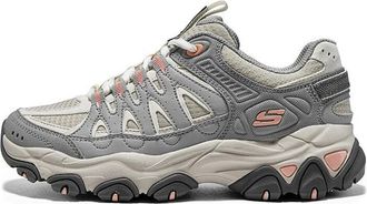 Skechers (WMNS) Skechers DLites Training Shoes Grey Beige Orange 180172-NTGY