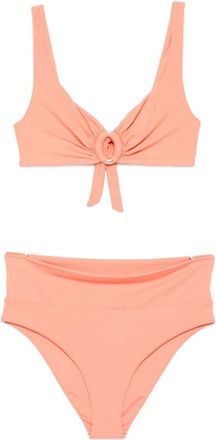 Fisico Bikini broek met hoge taille en ringdetail - Dames - Bikinis - Oranje - XL - Badmode
