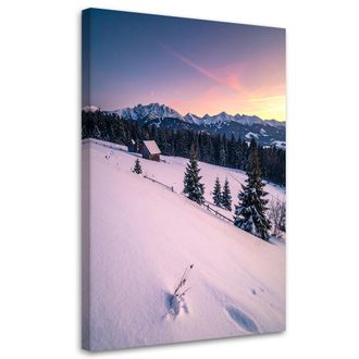 Feeby Cuadro Sobre Lienzo, Kasprowy Wierch Monta&ntilde;a Paisaje Naturaleza Invierno, 80x120