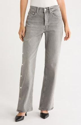 Rails Del Mar High Waist Wide Leg Boyfriend Jeans in Stone Grey at Nordstrom Rack, Size 31