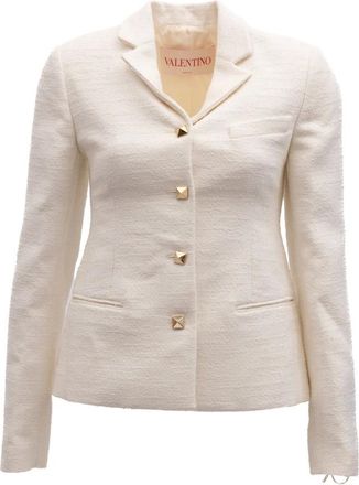 Valentino Garavani Dames, Jassen, Wit, Maat: XS Katoen