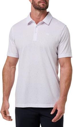 Travis Mathew Special Trip Ditsy Cotton Blend Polo in White at Nordstrom Rack, Size Xxx-Large