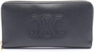 Celine Black Leather Long Wallet (Bi-Fold) (Pre-Owned)