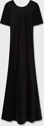 Silk Laundry SHORT SLEEVE BIAS DRESS BLACK at Nordstrom, Size Large Au