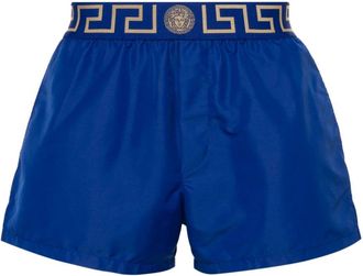 Versace Greca Border swim shorts - men - Polyester/Polyamide/Elastane - 4 - Blue