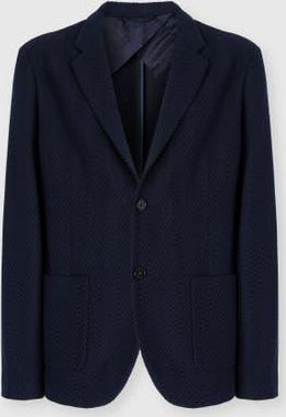 Missoni Single-breasted Jacket With Zigzag Pattern in Blue at Nordstrom, Size 54 It