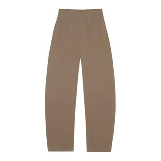 Cortana Tapered Trousers, female, Brown, 2XS, High-waist Linen Trousers