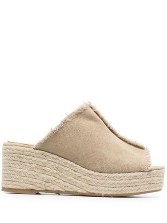 Castaner 70mm frayed espadrilles - Neutrals