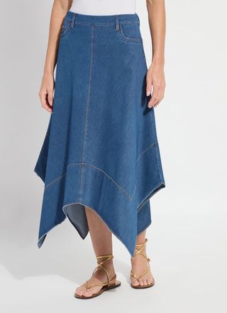 Lyss&eacute; Lucille Handkerchief Denim Skirt