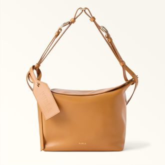 Furla Ginevra Borsa A Spalla M Cuir Marrone Pelle Di Vitello Varrenne Donna