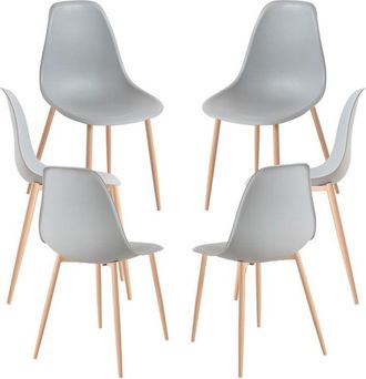 Regalos Miguel Packs Sillas Comedor - Pack 6 Sillas Mykle - Gris Claro