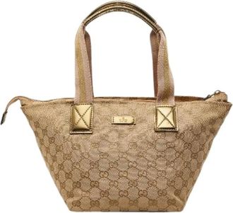 Gucci Pre-owned Handbags, female, Beige, Size: ONE SIZE Pre-owned GG Canvas Handbag