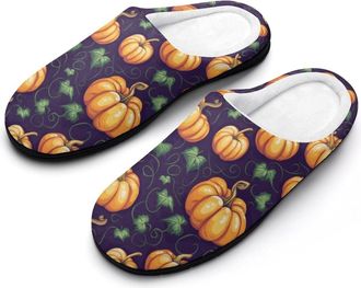 Generic Halloween Pumpkin Funny Womens Cotton Slippers Shoes Novelty Soft Non-Slip Sole Home Shoe