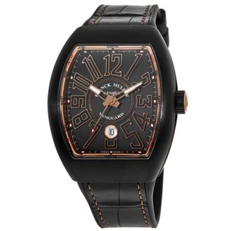 Franck Muller Vanguard Classical Titanium & Gold Leather Strap Mens Watch V 45 SC DT TT NR BR (5N)