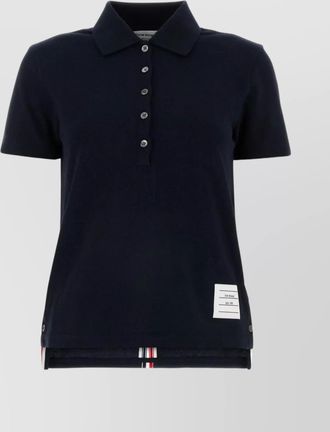 Thom Browne cotton piqu&eacute; relaxed-fit short-sleeve polo shirt