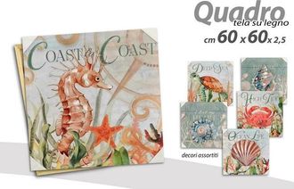 Trade Shop Trade Shop - Quadro Quadretto Decorativo 60x60x2,5 Cm Tela Su Legno Deluxe Decori Ass 806551
