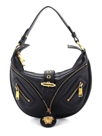 Versace Repeat Leather Small hobo bag - Nero