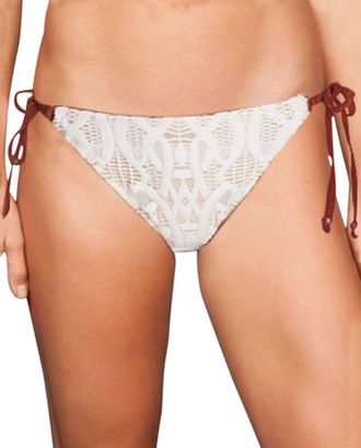 Nanette Lepore Crochet Tie Side Bikini Bottom In Coachella Valley