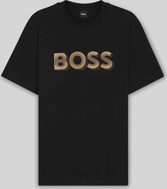 HUGO BOSS Regular Fit T-Shirt aus merzerisierter Baumwolle Modell THOMPSON 656 in Black, Größe XXL