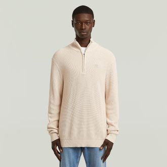 G-Star Pullover Half Zip Knit - Wit - Heren