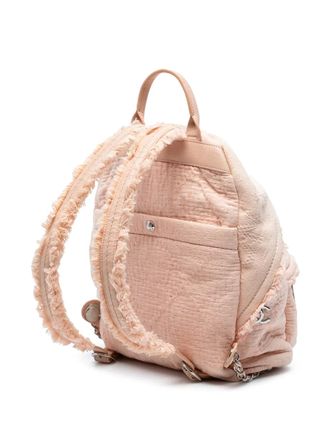 Chanel 2019 Quilted Canvas Front Pocket Fringe backpack - Roze