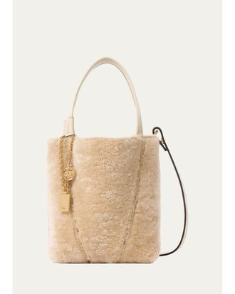 Chlo&eacute; Spin Small Shearling Tote Bag