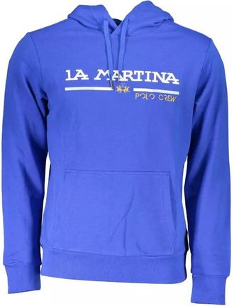 La Martina Geborduurde Hoodie - Heren - Hoodies - Blauw - 3XL - Katoen - Hoodies & sweatvesten