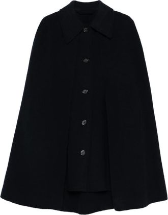 Toteme Cape jas met knopen - Blauw