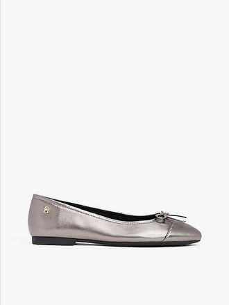 Tommy Hilfiger Metallic Leather TH Monogram Ballerinas