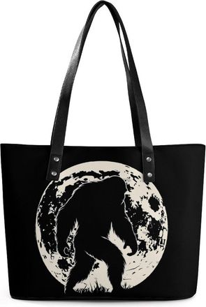 Generic Full Moon Bigfoot Tote Bags for Women Cute Shoulder Purses Handbags