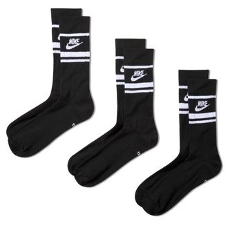 Nike Unisex Nike Sportswear Dri-FIT Everyday Essential Crew Socks (3 Pairs) in Black | DX5089-010