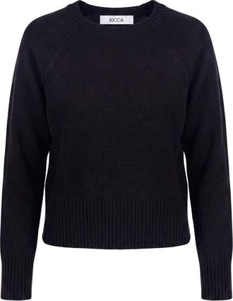 Jucca Trui met ronde hals - Dames - Ronde hals truien - Zwart - S - Katoen - Truien & Vesten