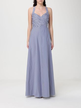 Ralph Lauren Striped Taffeta Long Dress