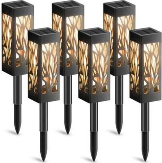 OEM Luces Solares Para Jard&iacute;n, 6 Faroles Solares Decorativos Para Jard&iacute;n Con Luz Blanca C&aacute;lida, Luces Solares Exteriores Impermeables Ip65 Con Encendido/a