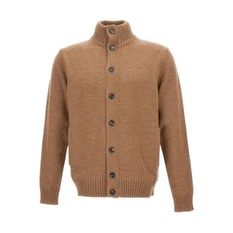 Zanone Cardigans, male, Brown, Size: XL Chioto Cardigan