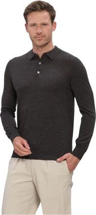 Profuomo Longsleeve Polo Knit - Heren - Truien - Grijs - Maat: L Wol