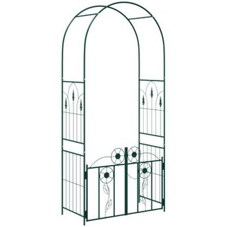 vidaXL Arco De Jard&iacute;n Con Cerradura Verde 102 X 50 X 218 Cm Vidaxl